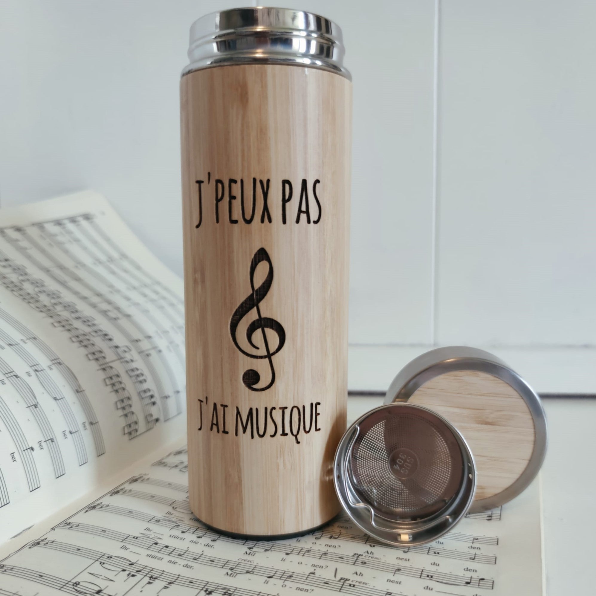 Gourde personnalisée : J'peux pas j'ai saxophone