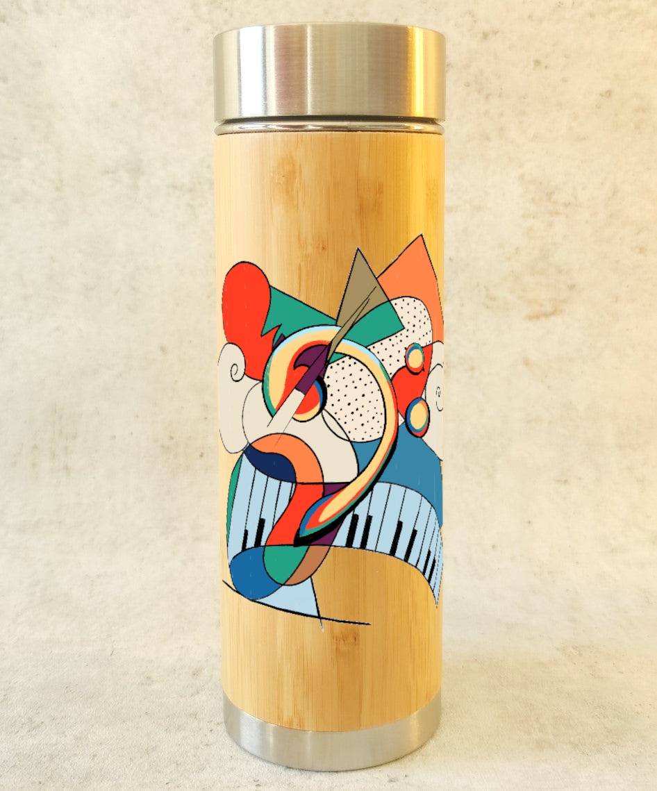 Collection "Art moderne" – Bouteille thermos en bambou