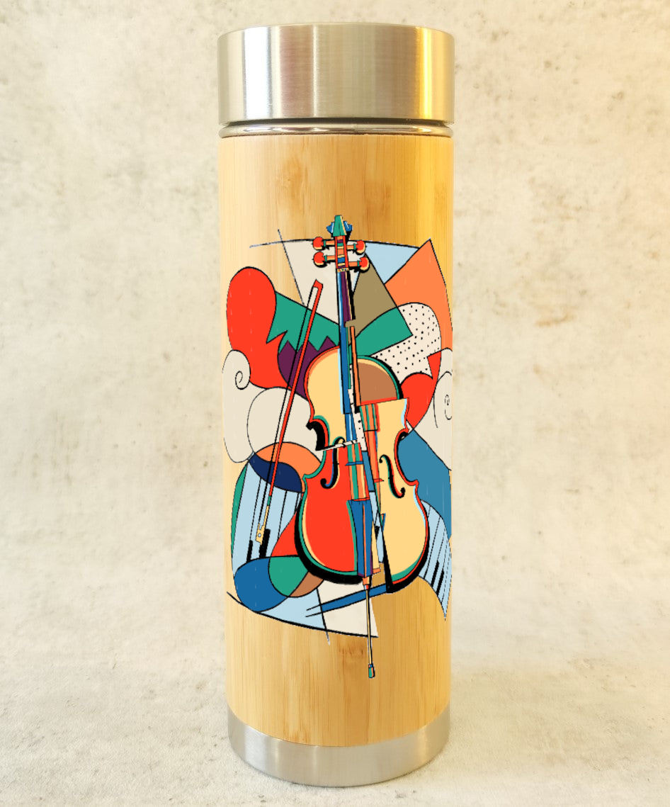 Collection "Art moderne" – Bouteille thermos en bambou