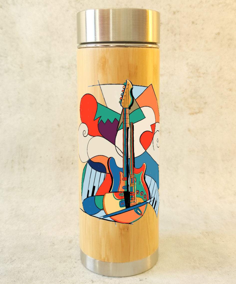 Collection "Art moderne" – Bouteille thermos en bambou