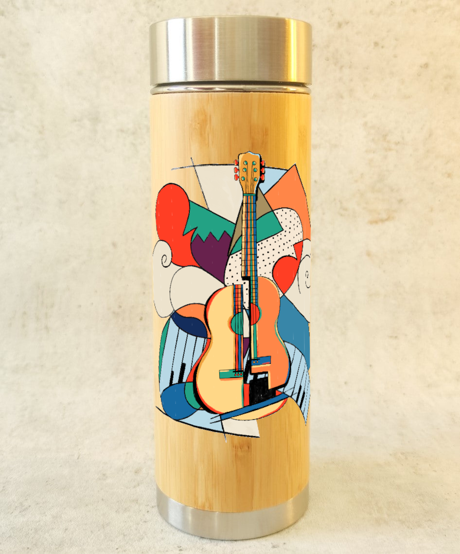 Collection "Art moderne" – Bouteille thermos en bambou