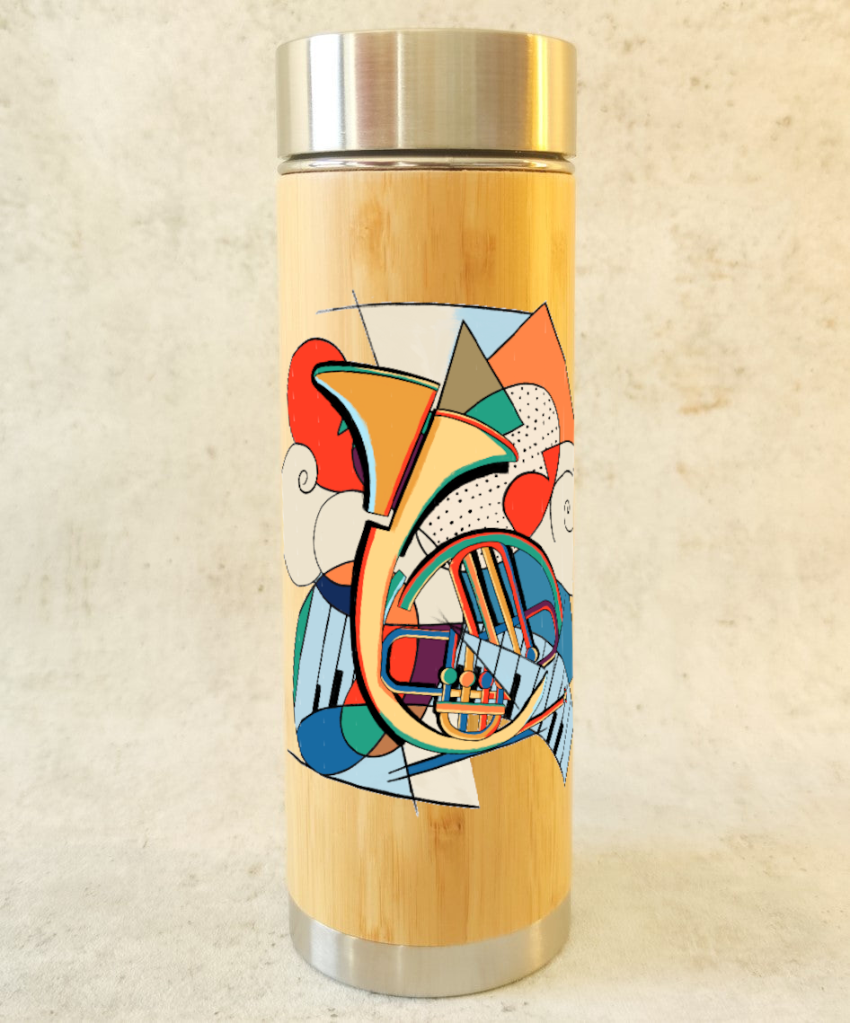 Collection "Art moderne" – Bouteille thermos en bambou