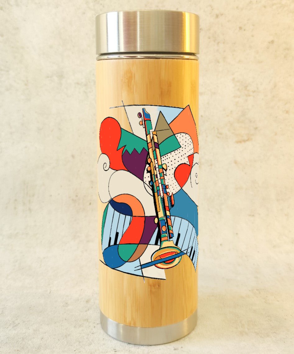 Collection "Art moderne" – Bouteille thermos en bambou