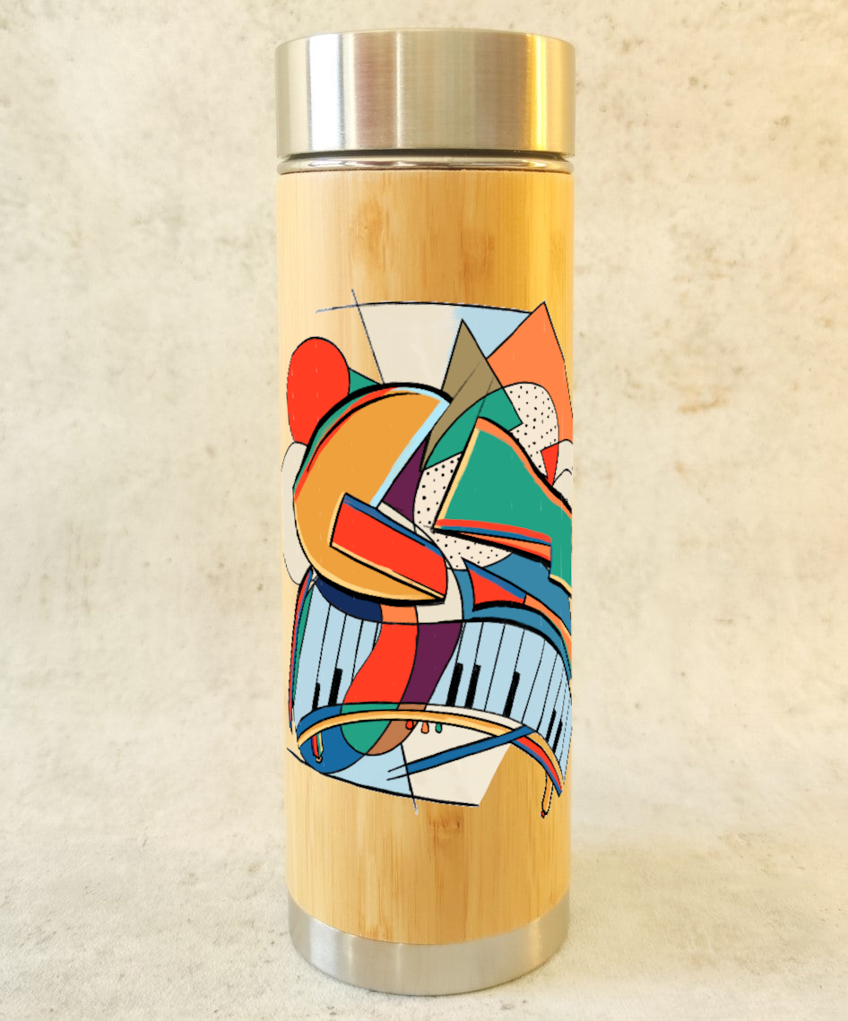 Collection "Art moderne" – Bouteille thermos en bambou