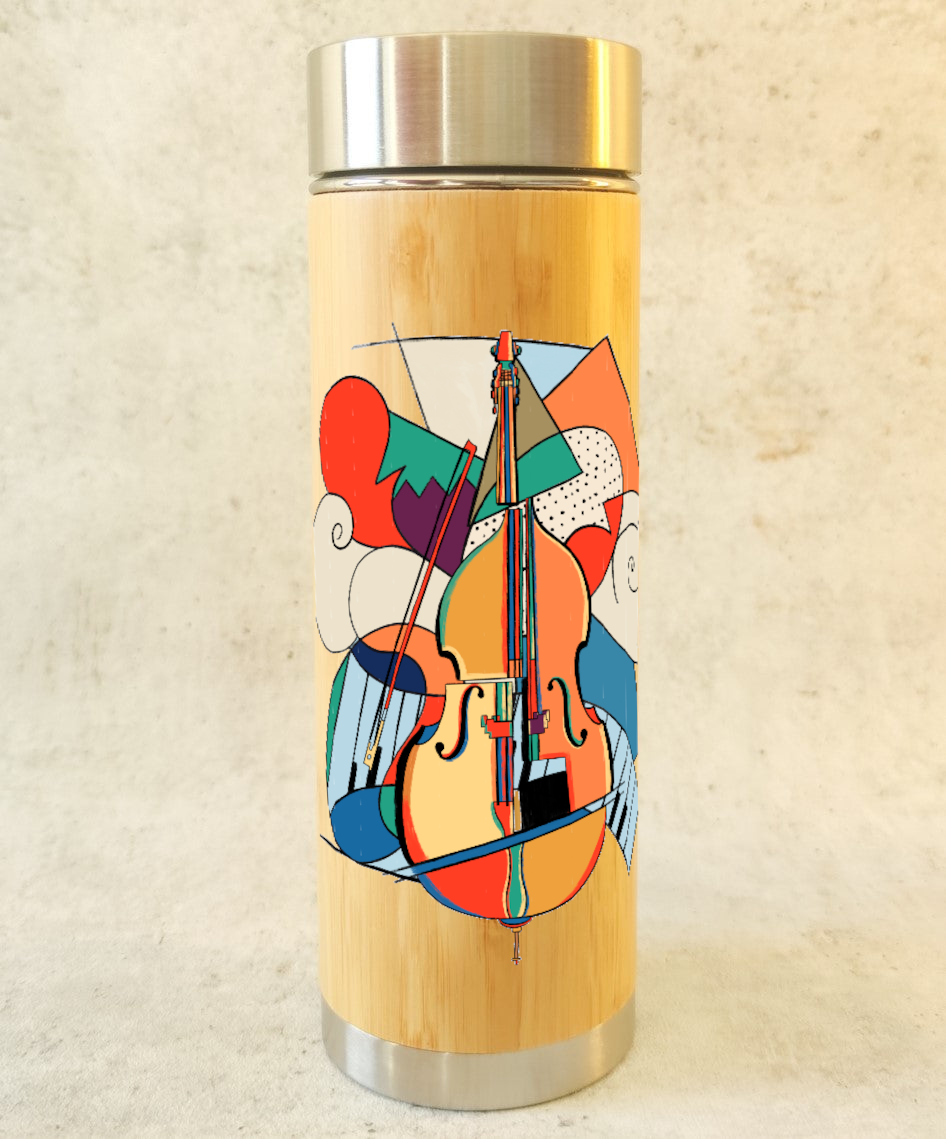 Collection "Art moderne" – Bouteille thermos en bambou