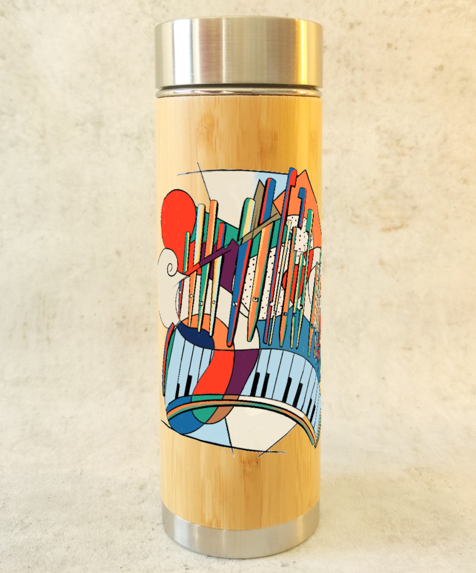 Collection "Art moderne" – Bouteille thermos en bambou