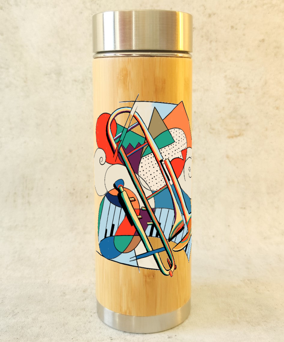 Collection "Art moderne" – Bouteille thermos en bambou