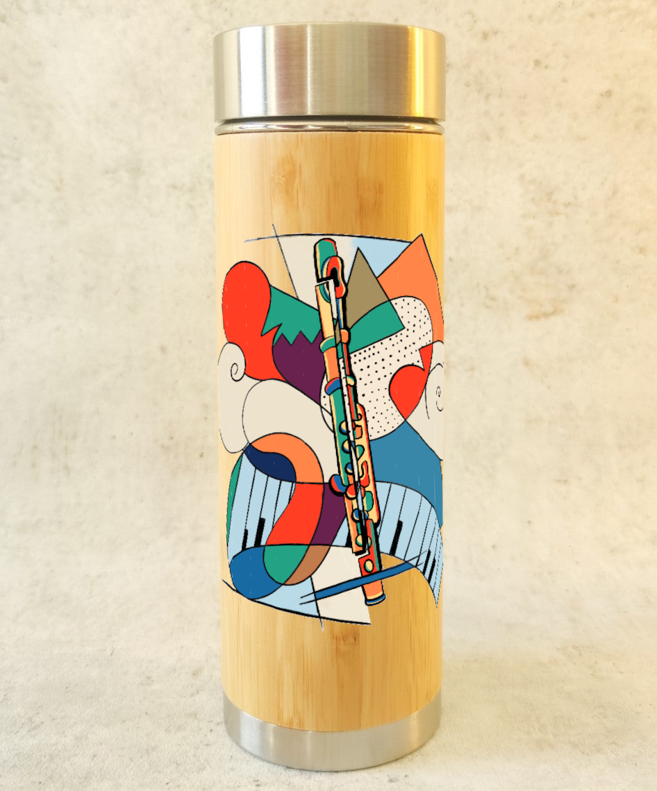 Collection "Art moderne" – Bouteille thermos en bambou