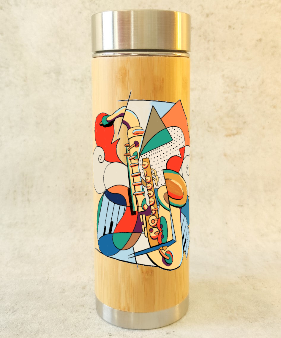 Collection "Art moderne" – Bouteille thermos en bambou