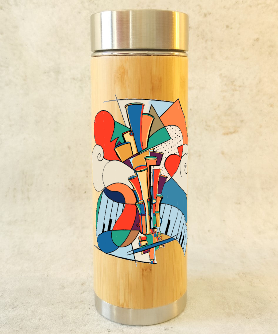 Collection "Art moderne" – Bouteille thermos en bambou