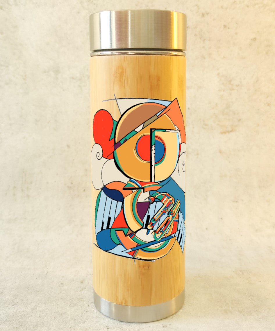 Collection "Art moderne" – Bouteille thermos en bambou