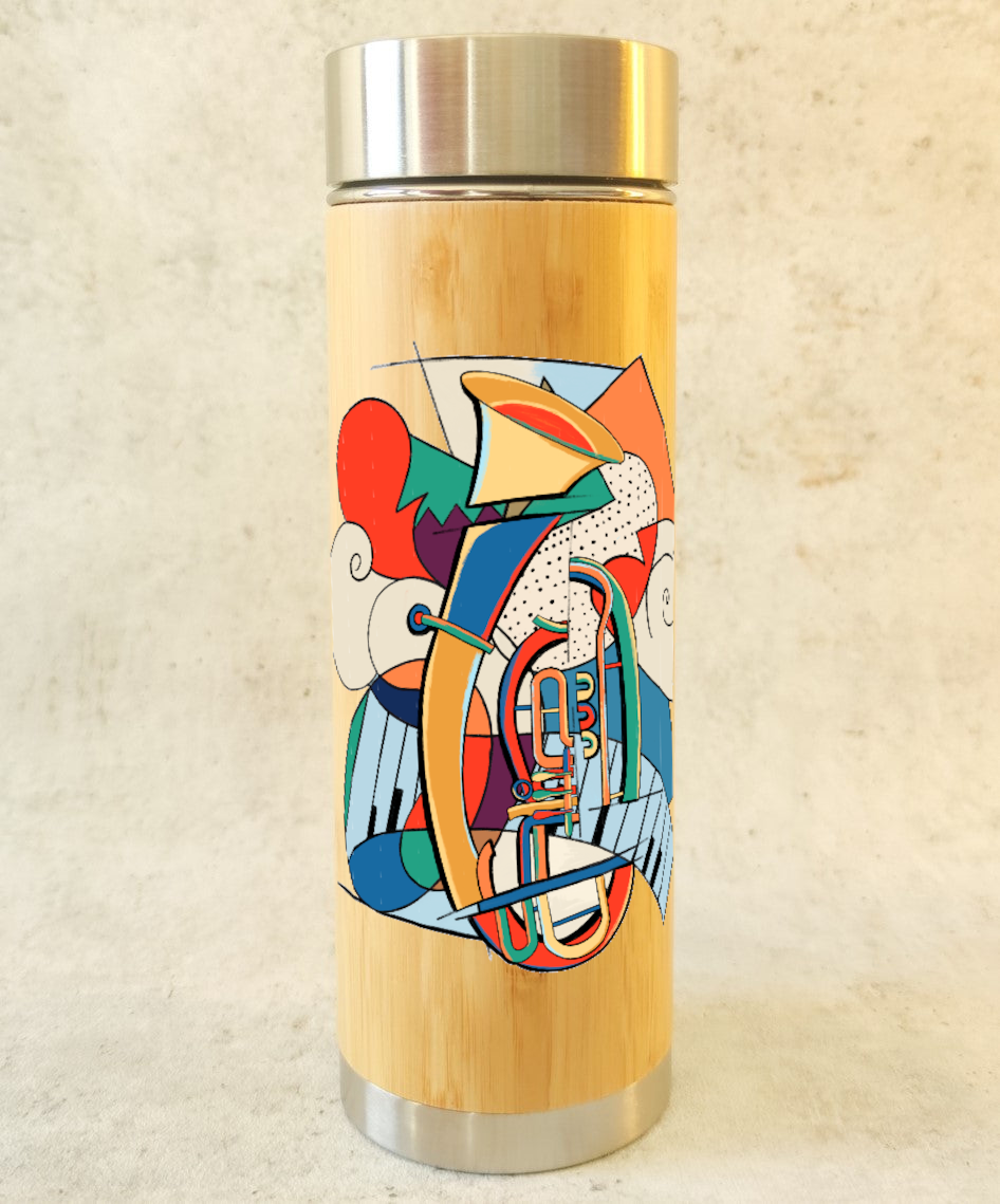 Collection "Art moderne" – Bouteille thermos en bambou