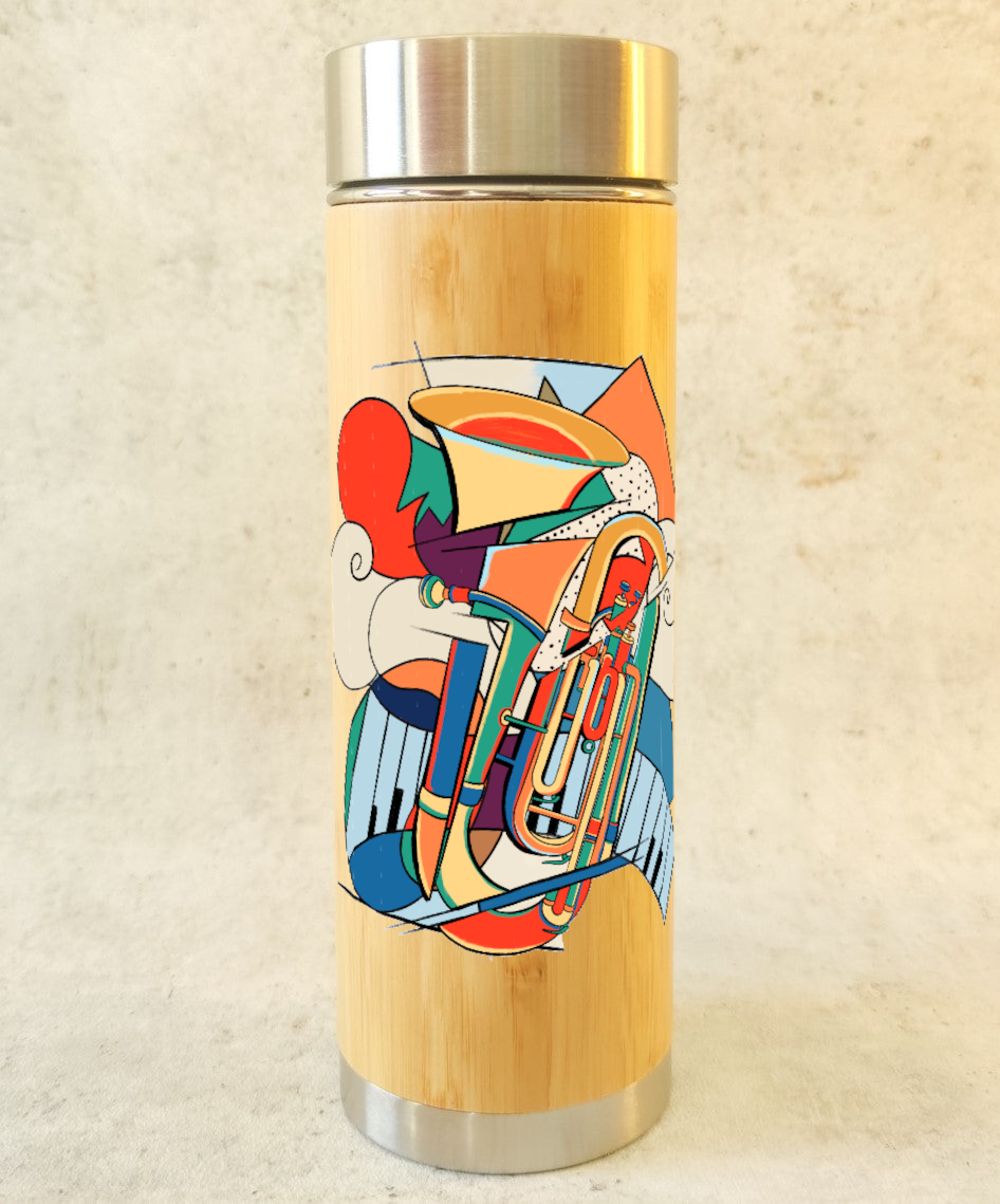 Collection "Art moderne" – Bouteille thermos en bambou