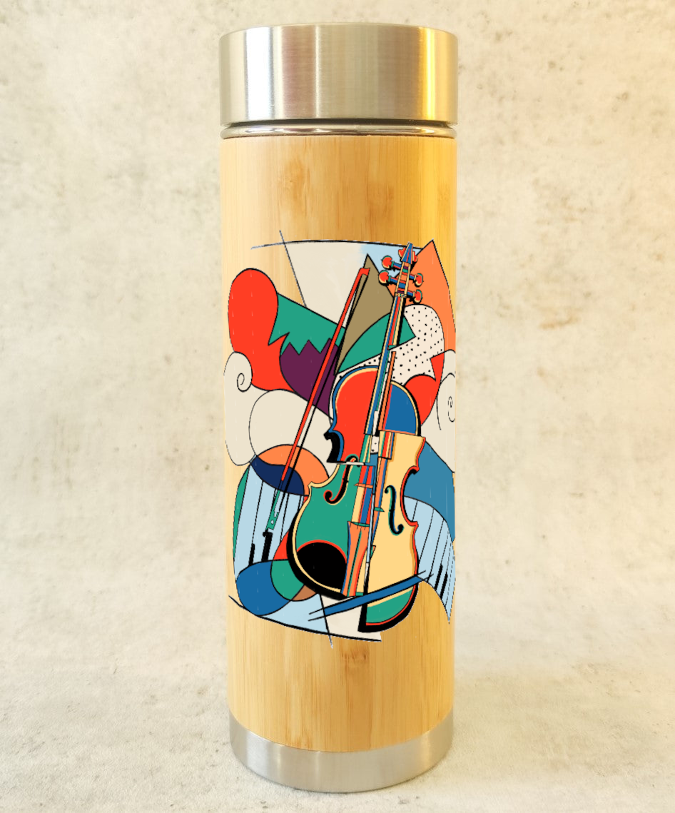 Collection "Art moderne" – Bouteille thermos en bambou