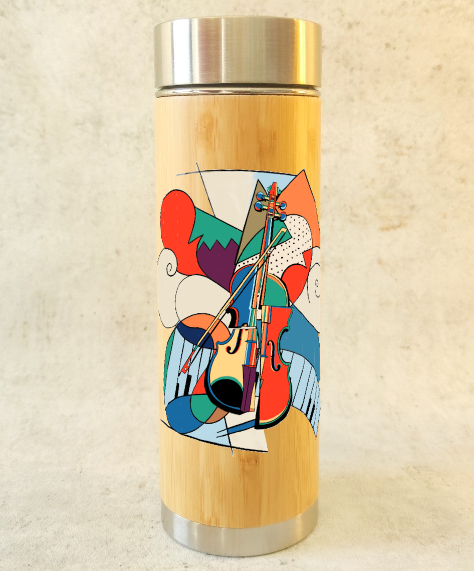 Collection "Art moderne" – Bouteille thermos en bambou