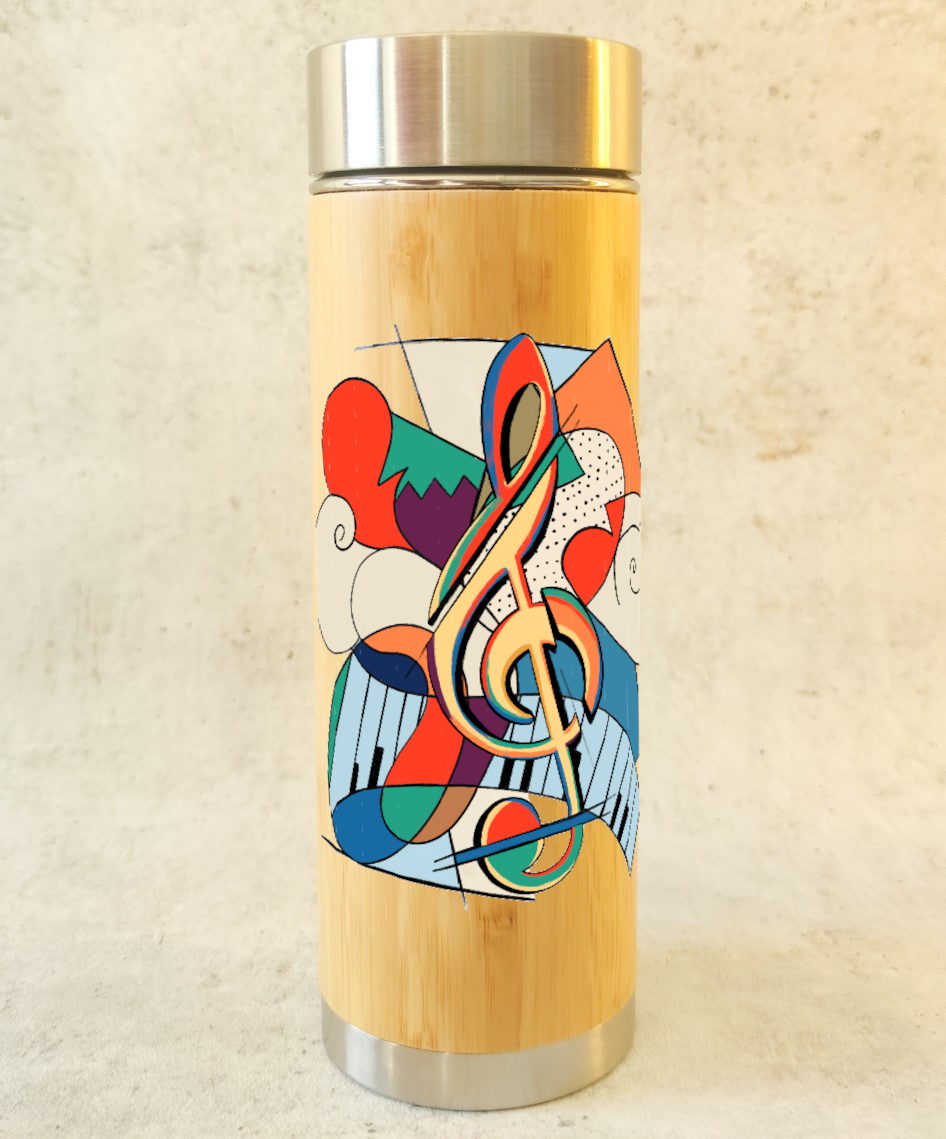 Collection "Art moderne" – Bouteille thermos en bambou